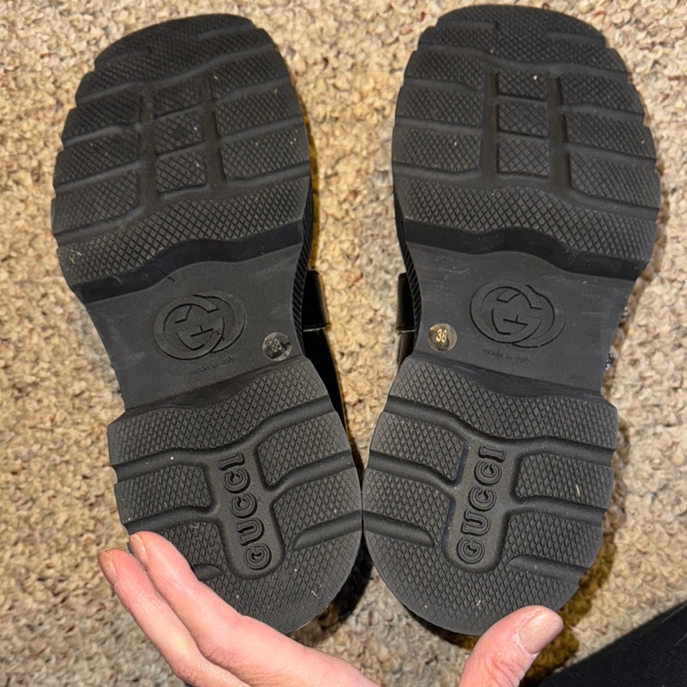 💯 Authentic Gucci Black Loafers with Crystal tiger head Buckle - Picture 4 of 7